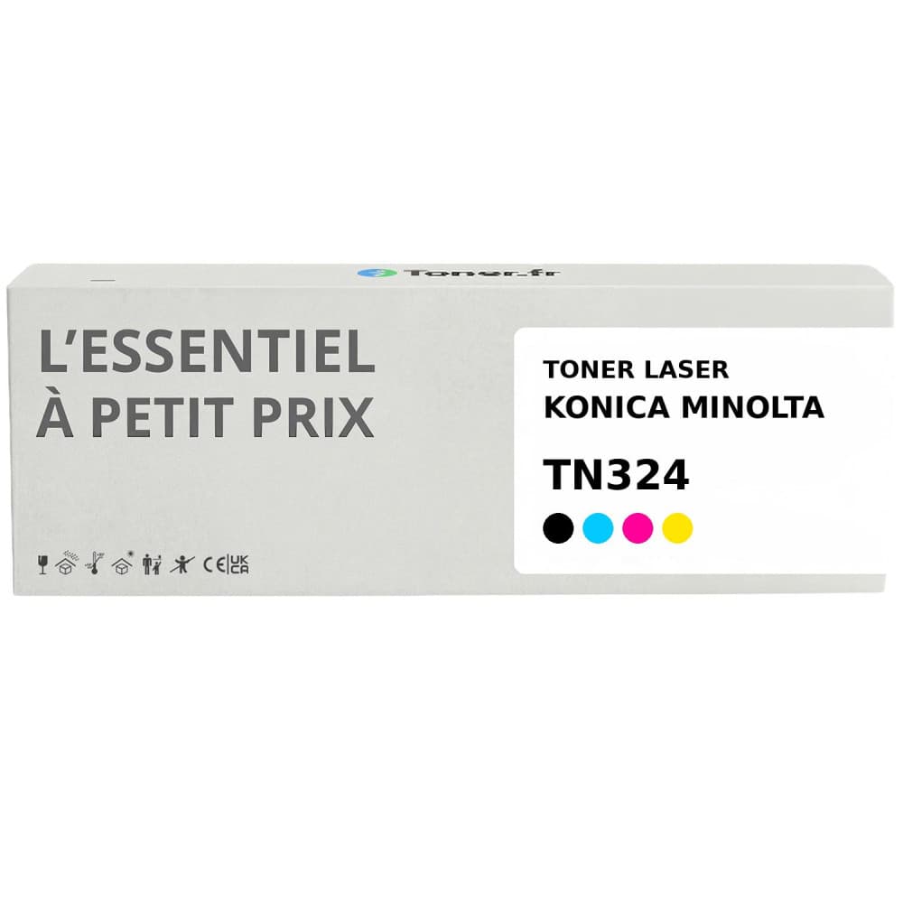 Toner compatible Konica Minolta TN324 Noir et couleurs