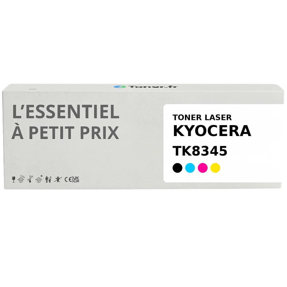Toner compatible Kyocera TK8345 Noir et couleurs