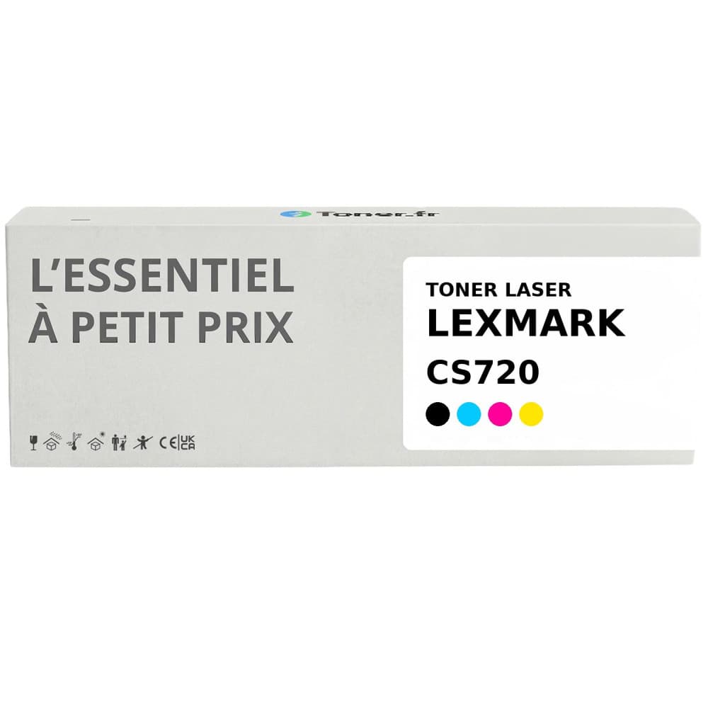 Toner compatible Lexmark CS720 Noir et couleurs