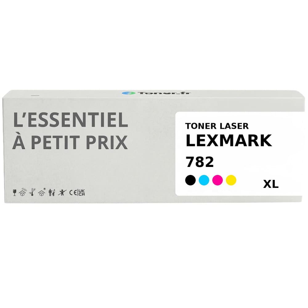 Toner compatible Lexmark 782 XL Noir et couleurs