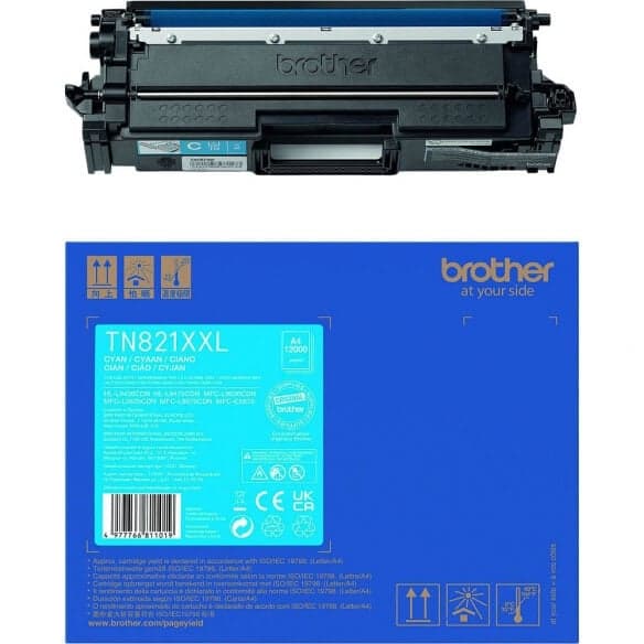 Brother TN821 XXLC cartouche de toner extra haute capacité cyan original 12000 pages - TN821XXLC