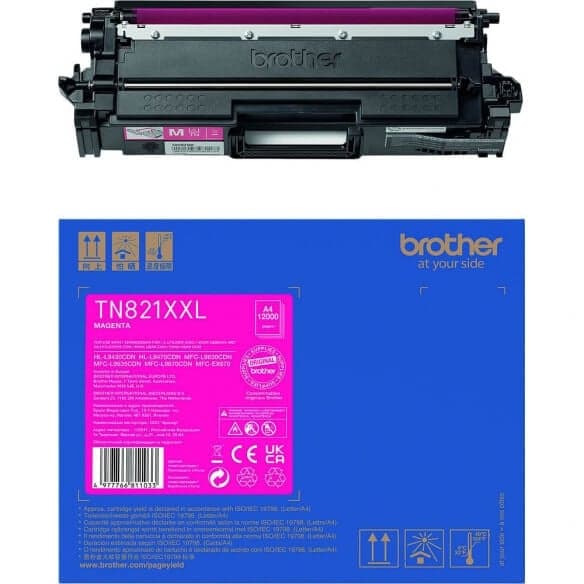 Brother TN821 XXLM cartouche de toner extra haute capacité Magenta original 12000 pages - TN821XXLM